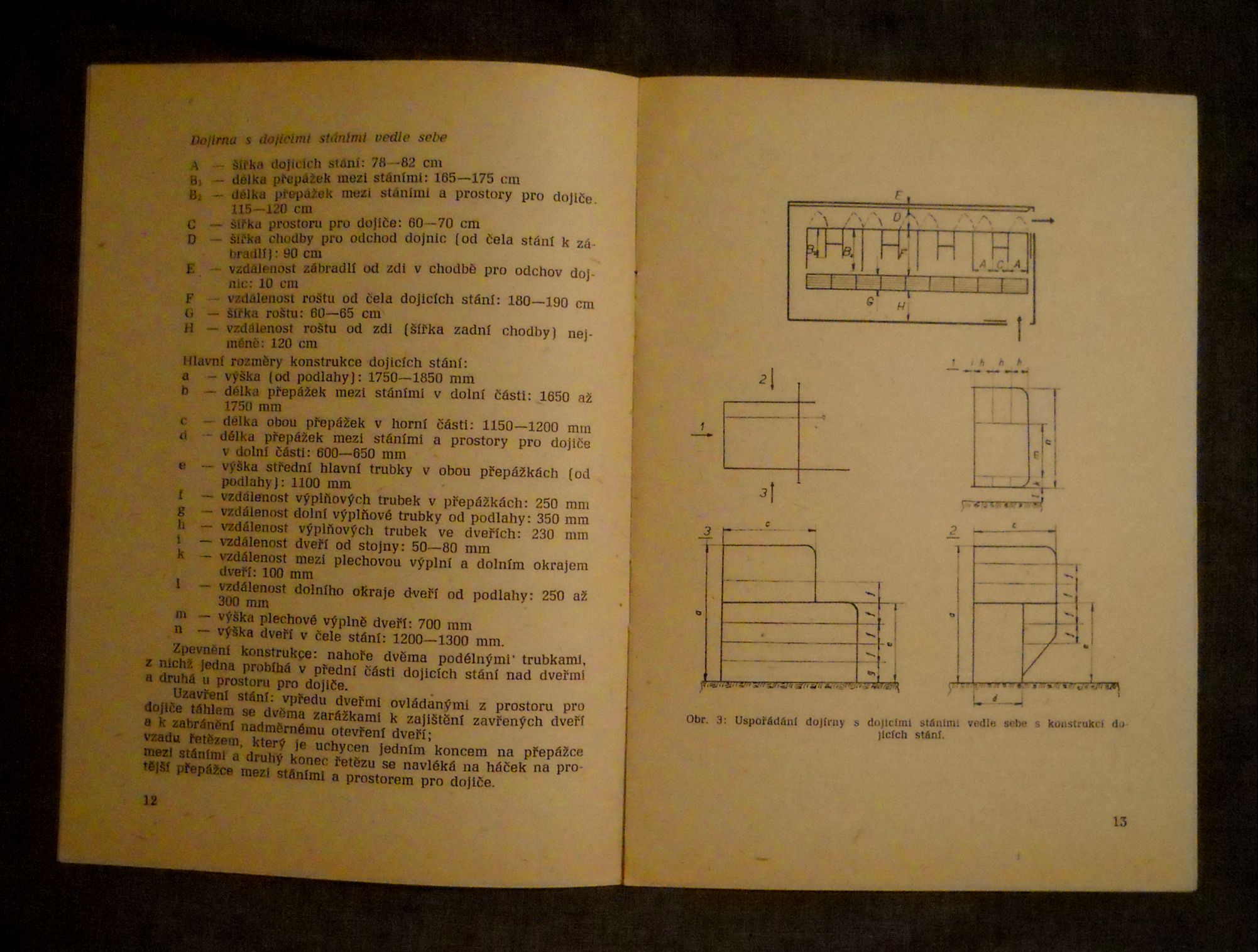 Zemědělská brožura Mechanizace prací při dojení - 1961
