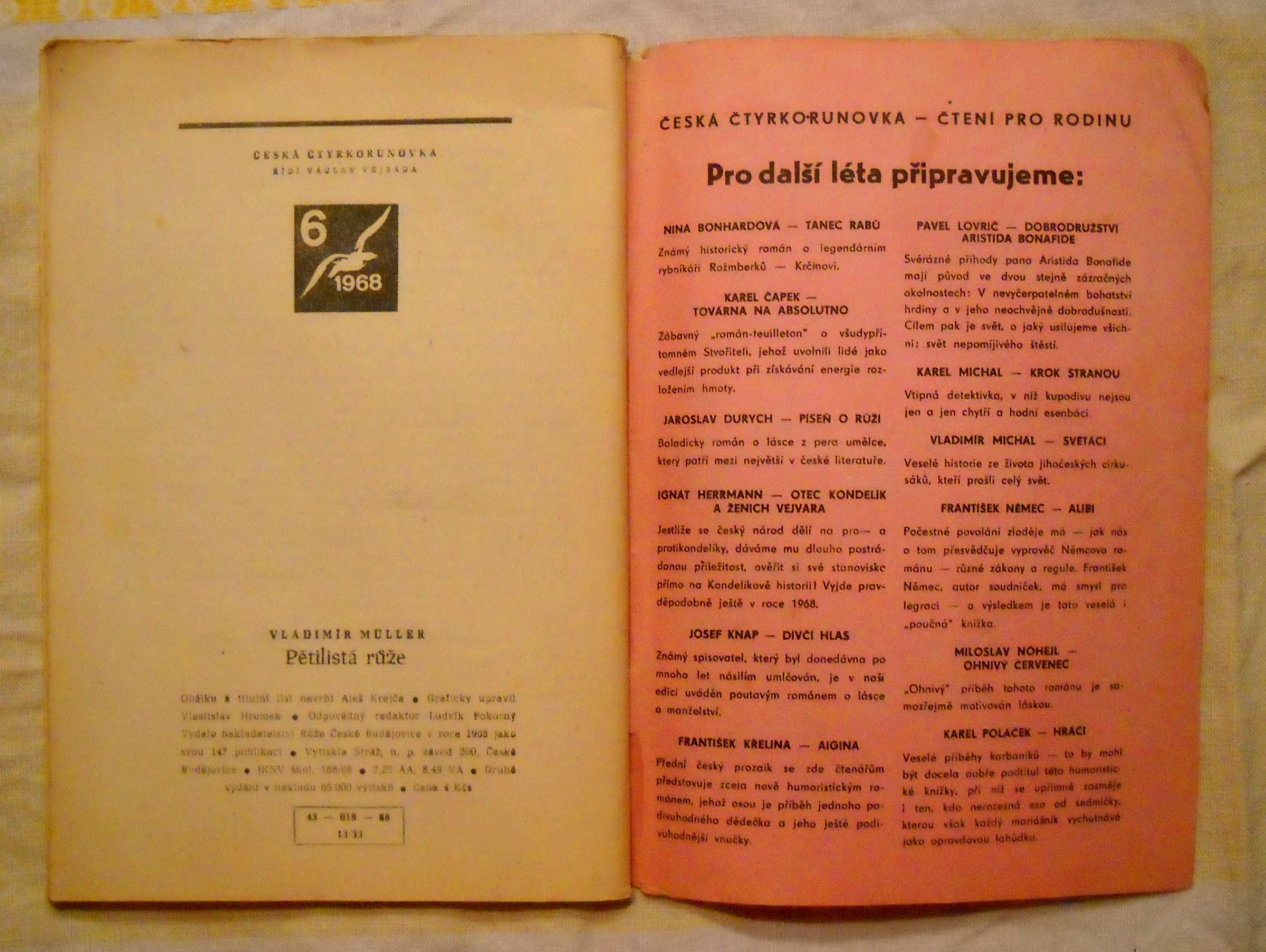 Vladimír Müller - Pětilistá růže - 1968