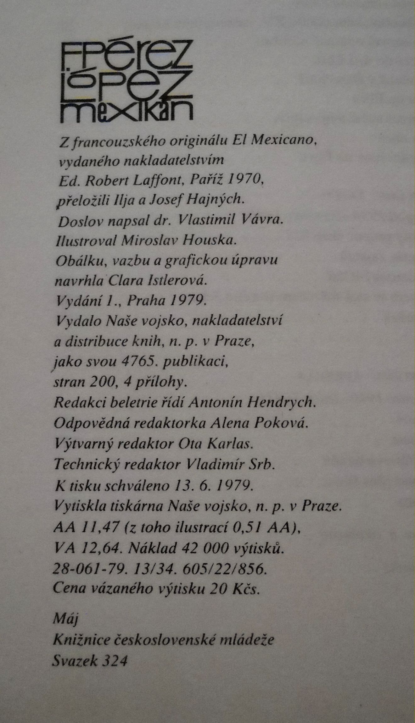 Francisco Pérez López - Mexikán - Máj 1979
