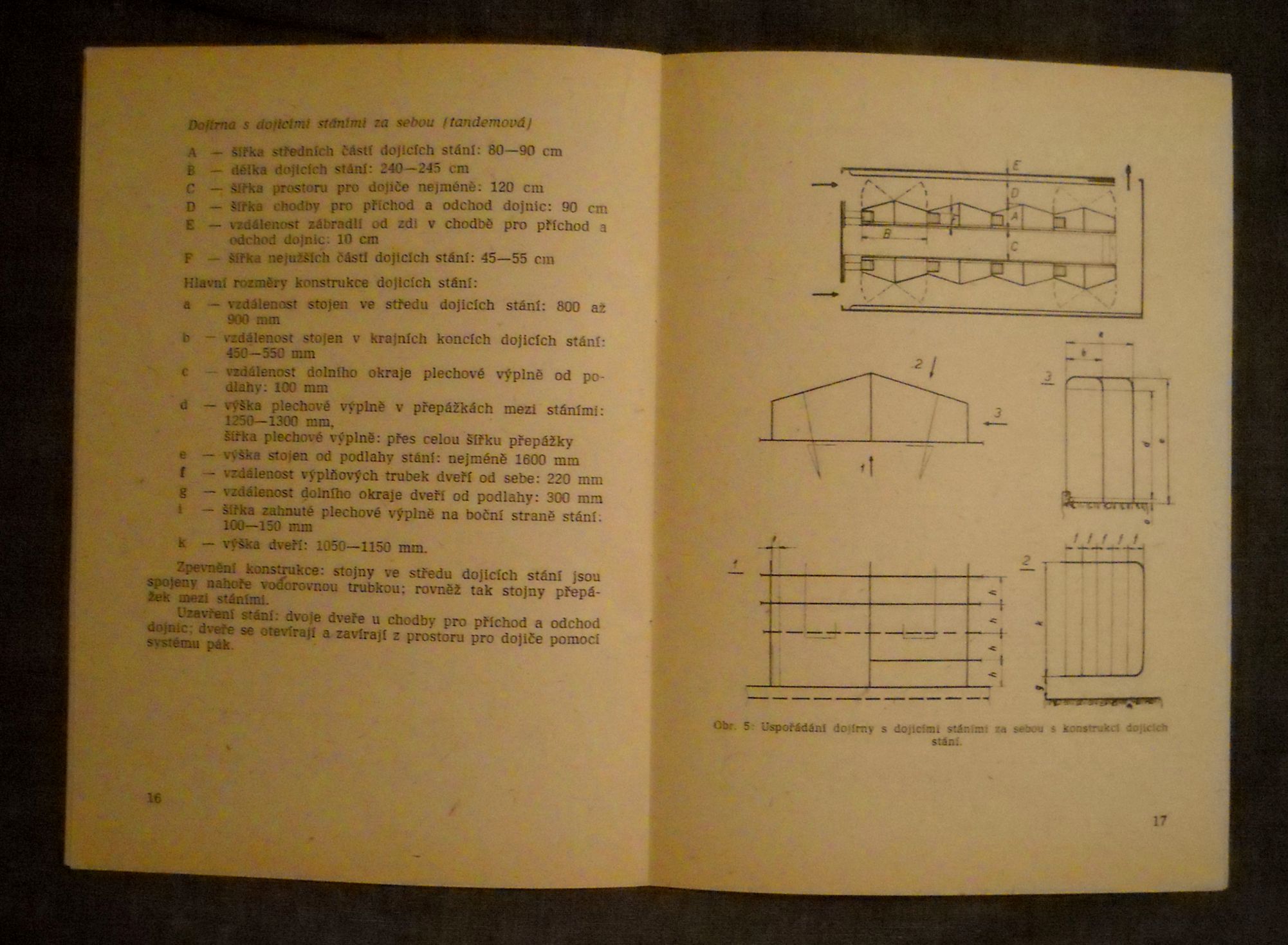 Zemědělská brožura Mechanizace prací při dojení - 1961