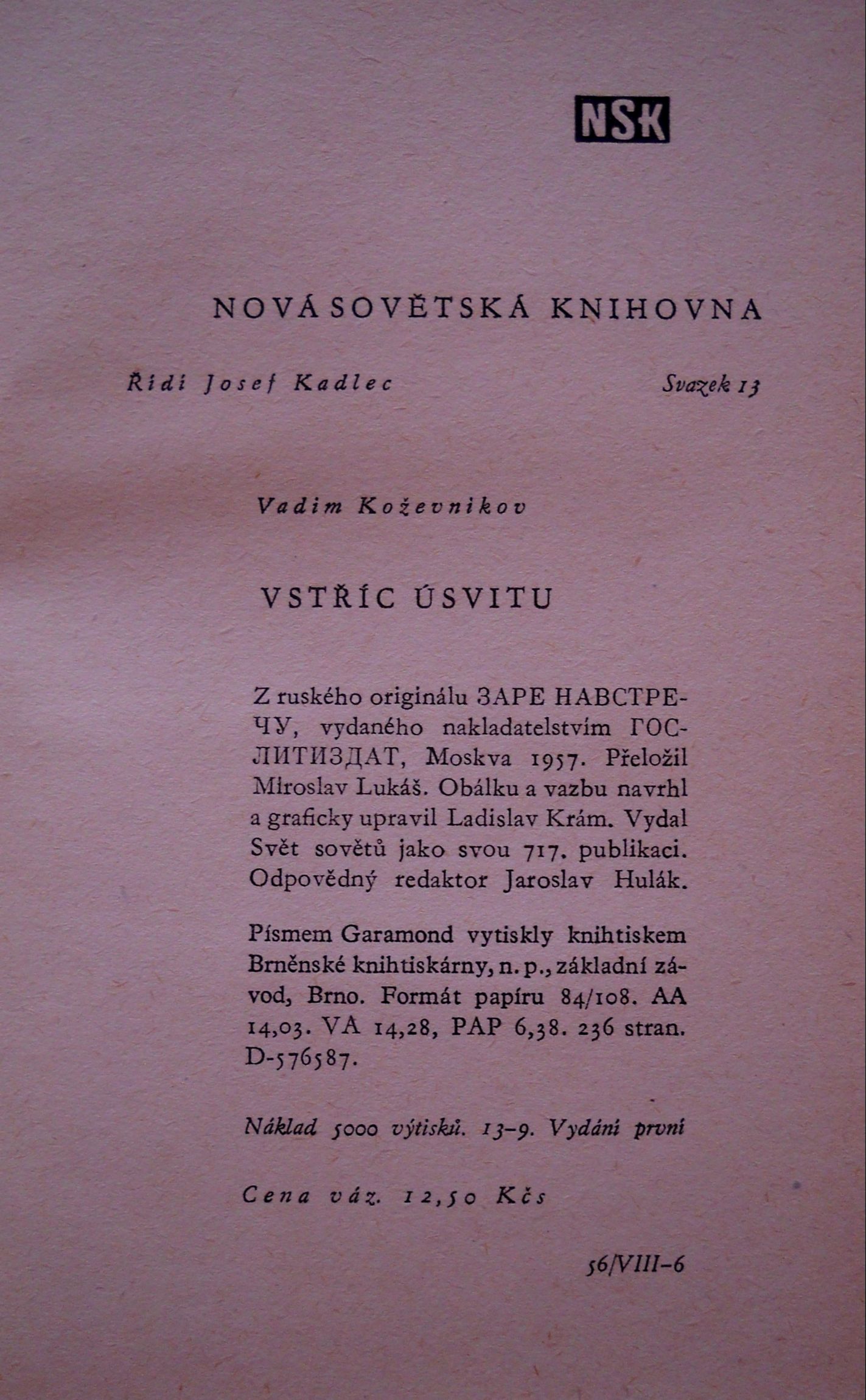 Vadim Koževnikov - Vstříc úsvitu - Svět sovětů 1958