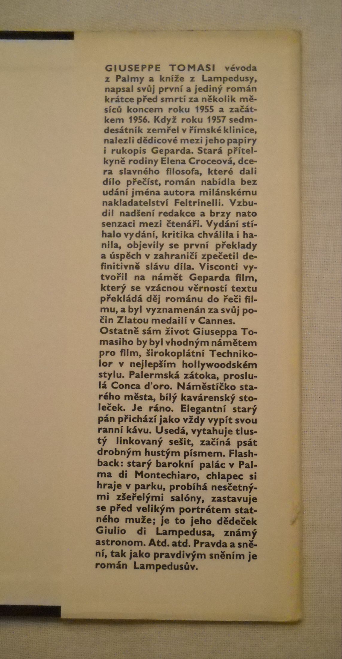 Giuseppe Tomasi di Lampedusa - Gepard - Odeon 1968