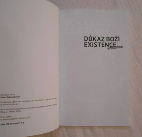 Kornelius Novak - Důkaz Boží existence - 2015