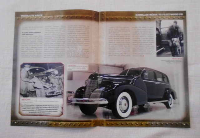 Časopis Vojenské automobily Druhé světové války  č. 2 Cadillac série Fleetwood V8 - 2024 - bez modelu