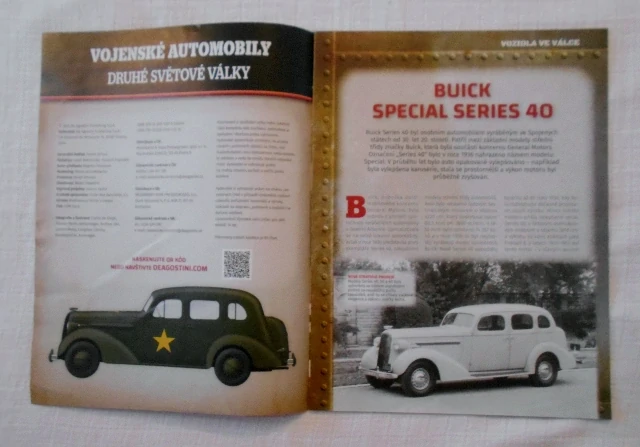 Časopis Vojenské automobily Druhé světové války č. 6 Buick Special series 40 - 2024 - bez modelu