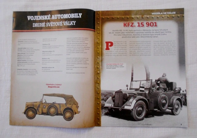 Časopis Vojenské automobily Druhé světové války č. 8 KFZ. 15 901 - 2024 - bez modelu