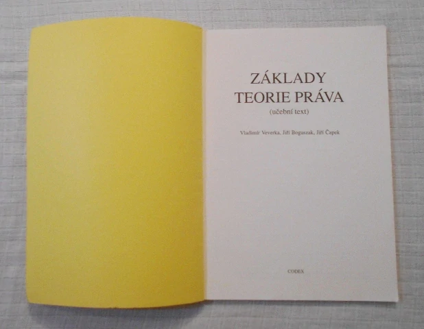 V. Veverka, J. Boguszak, J. Čapek - Základy teorie práva ( učební text ) - Policejní akademie ČR 1994