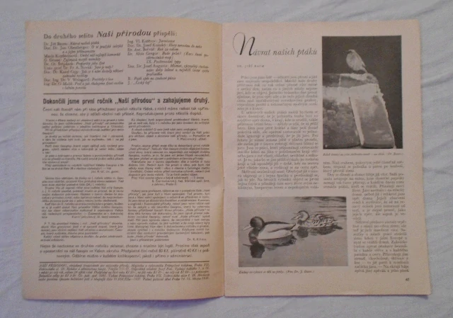 Časopis Naší přírodou ročník II. číslo 2 rok 1938