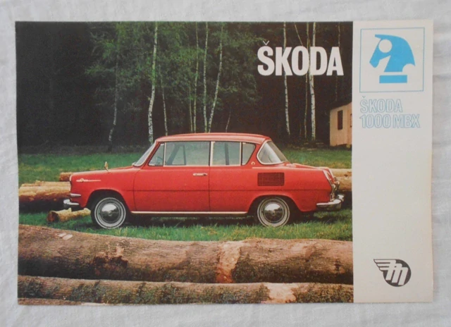 Prospekt Škoda sada 3 kusy - 1000 MB De Luxe Škoda 1000 MBG + 1000 MB + 1000 MBX - Mototechna