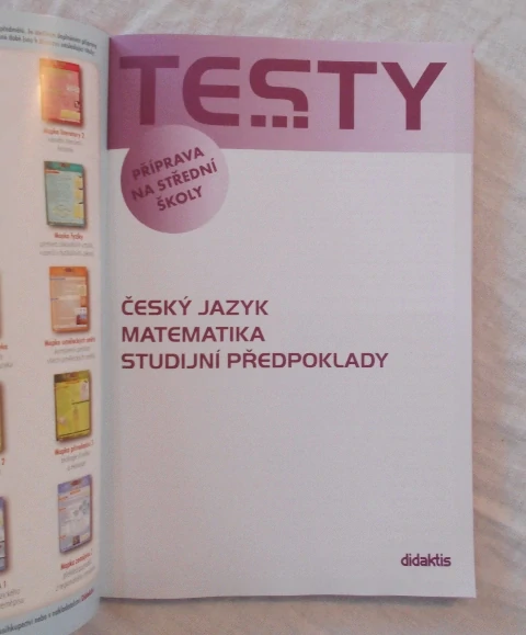 Testy Příprava na střední školy - Český jazyk, Matematika, Studijní předpoklady - 2013