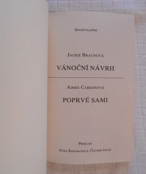 Braunová - Vánoční návrh / Carsonová - Poprvé sami - Harlequin na přání - 2022