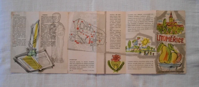 Regionální propagační leták Litoměřice Pohostinné město v Českém Středohoří - 1951