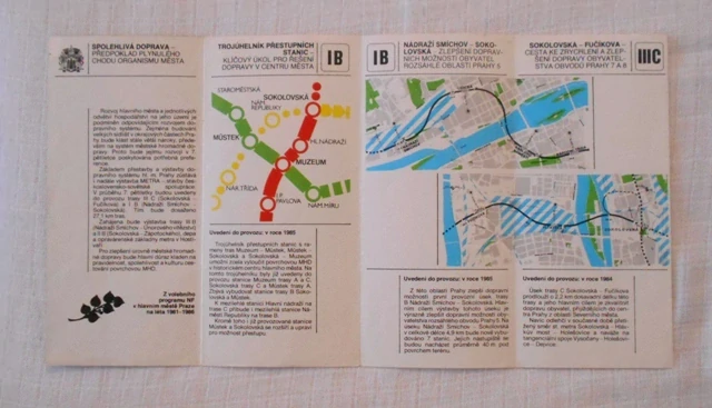Propagační leták Metro 1981-1985 - Praha