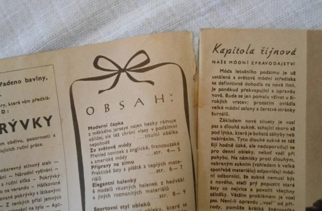 Časopis Malé módy Května číslo 9 / 1947