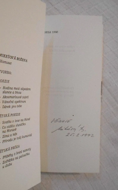 Božena Mikešová - Dárek pro Tebe - 1991 - S PODPISEM AUTORKY