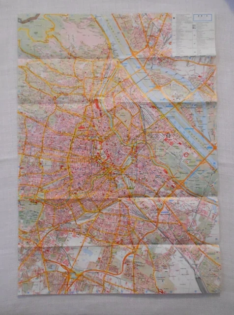 Mapa Wien Stadtplan / Městský plán Vídeň / - 90. léta
