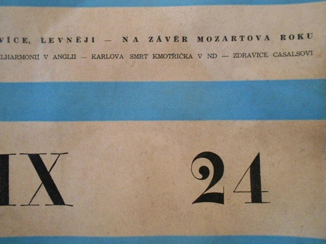 Časopis Hudební rozhledy číslo 24 / 1956 - ročník IX.