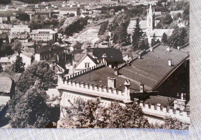 Pohlednice Vsetín Pohled na Dolní město - černobílá nepoužitá