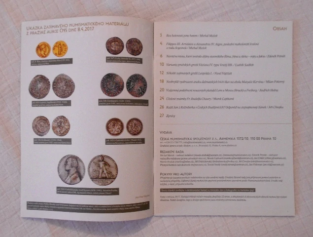 Numismatický časopis rok 2017 číslo 1-2