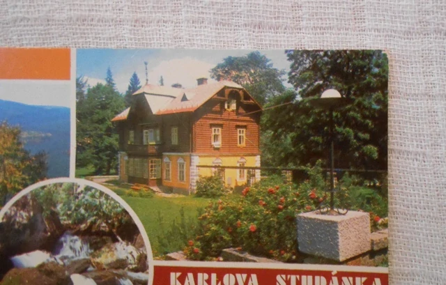 Pohlednice Karlova Studánka - barevná nepoužitá - retro