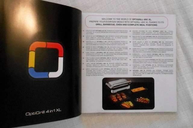 OptiGrill 4 in 1 XL - rychlý návod s recepturami - 2022 - vícejazyčná publikace