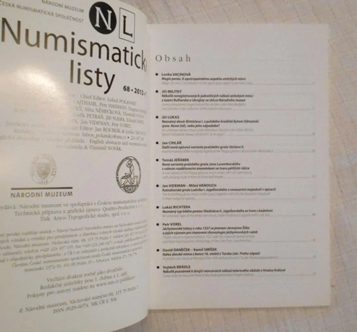 Numismatické listy ročník 68 rok 2013 číslo 1-2