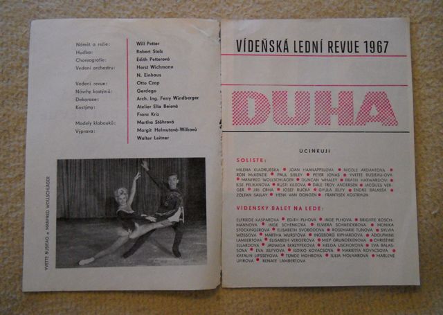 Program Vídeňská lední revue Duha 1967