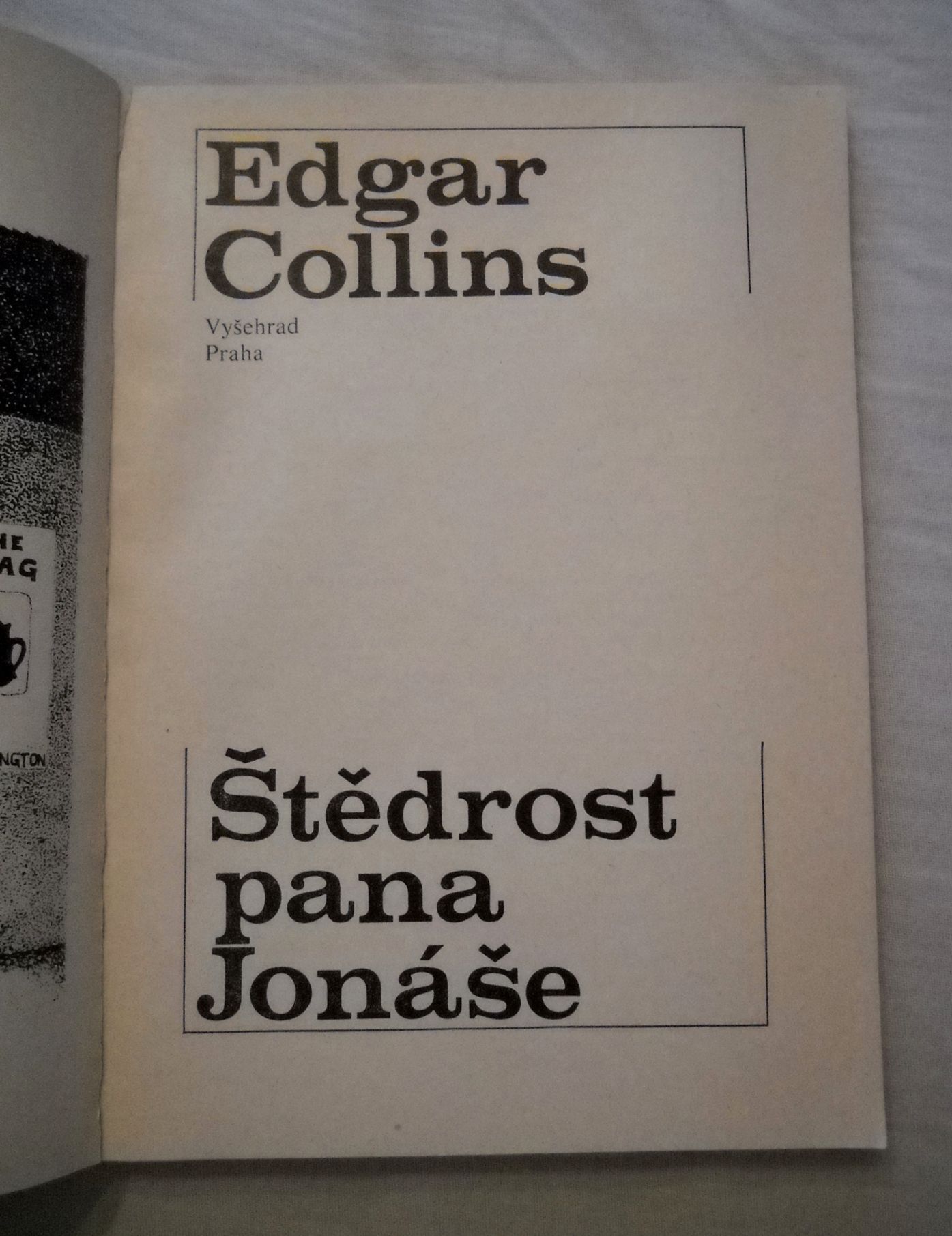 Edgar Collins - Štědrost pana Jonáše - Vyšehrad 1975
