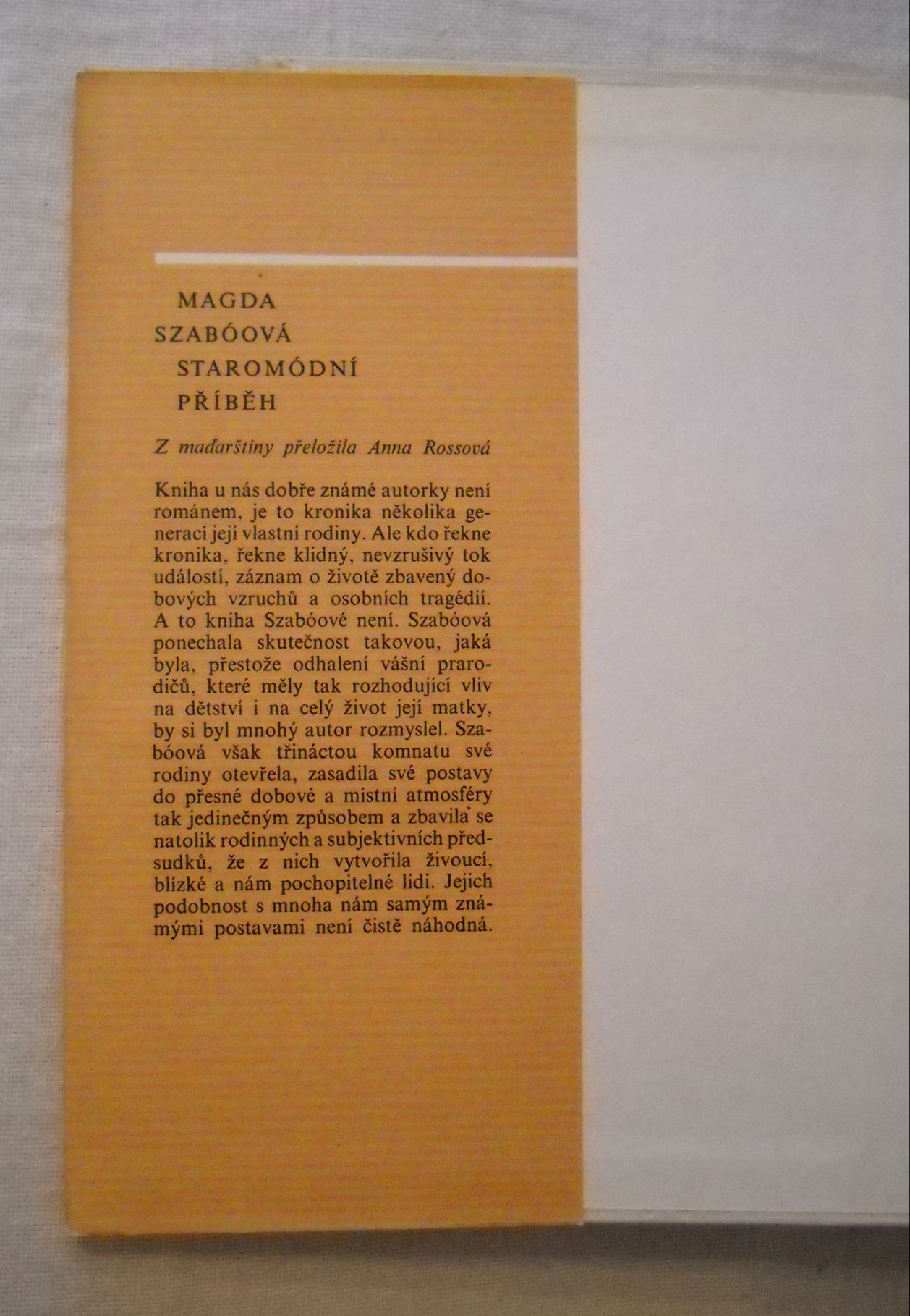 Magda Szabóová - Staromódní příběh - Odeon 1981