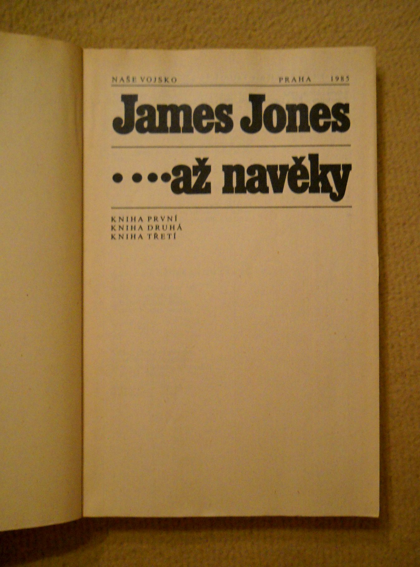 James Jones - ... až navěky - sv. 1 - NV 1985