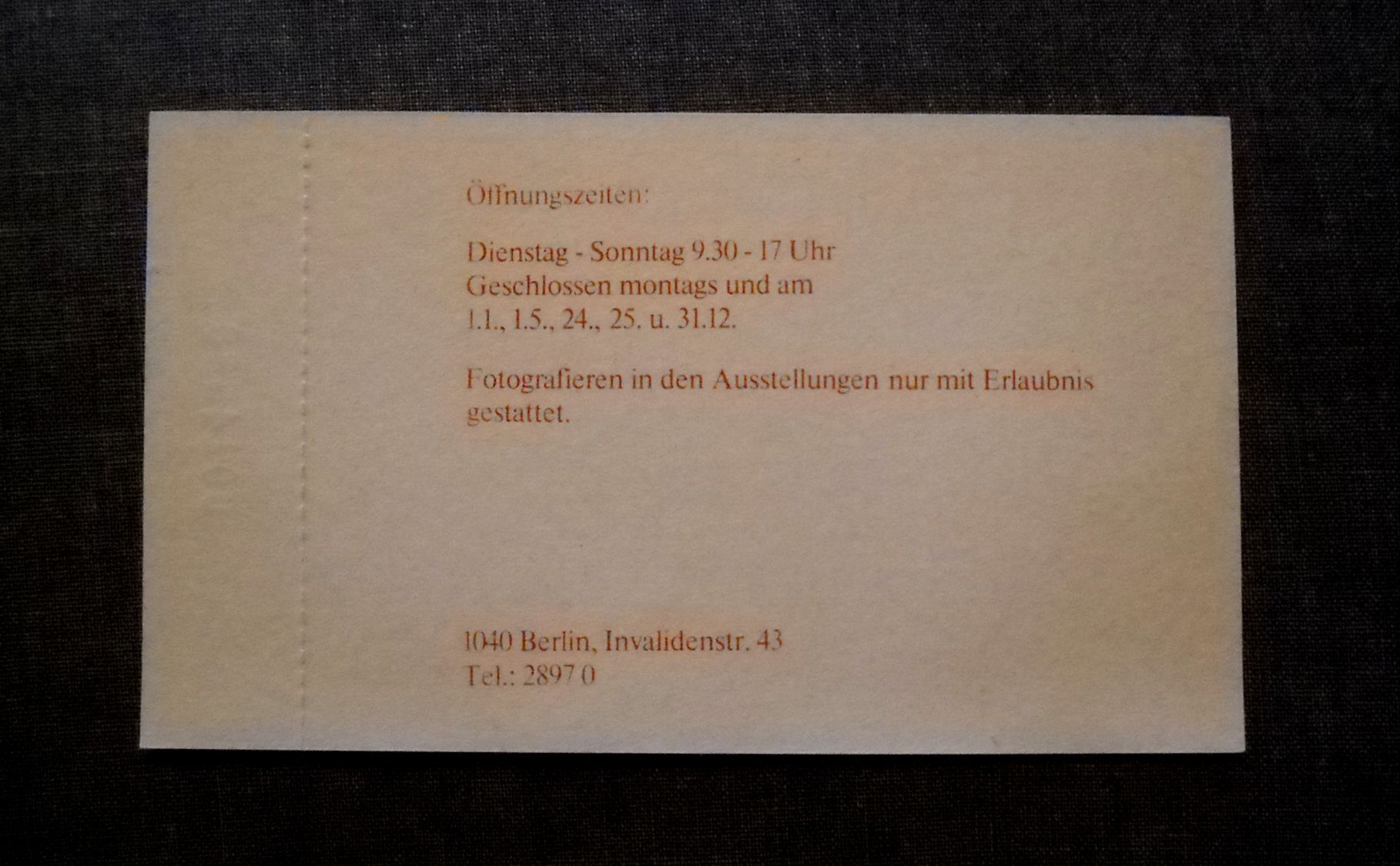 Vstupenka Museum Für Naturkunde Berlín - 0,50M