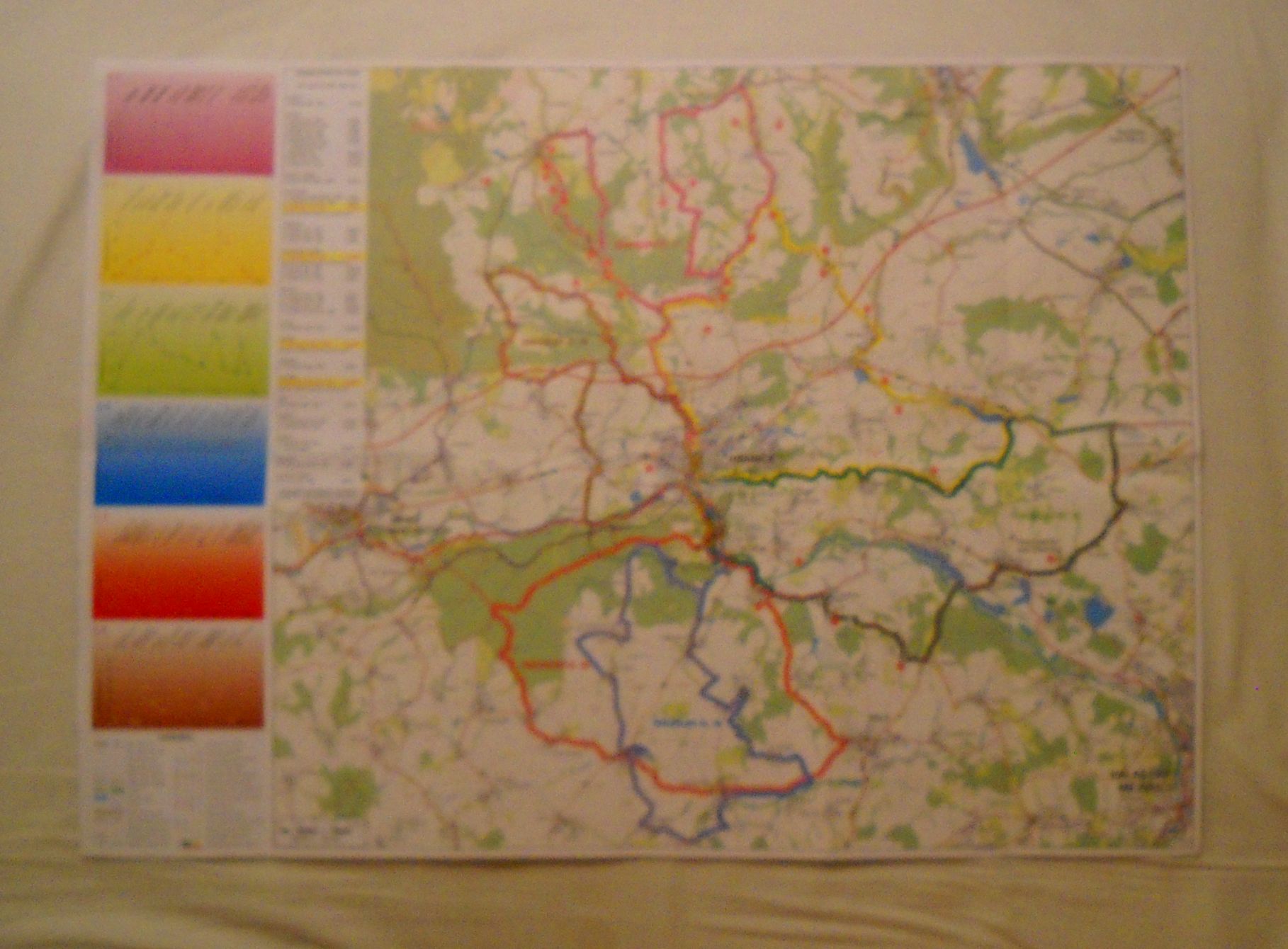 Mapa Cyklotrasy regionu Hranicko - rok 2011