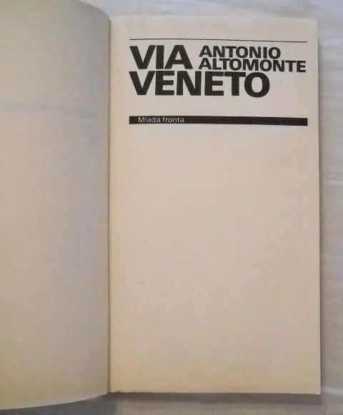 Antonio Altomonte - Via Veneto - 1989