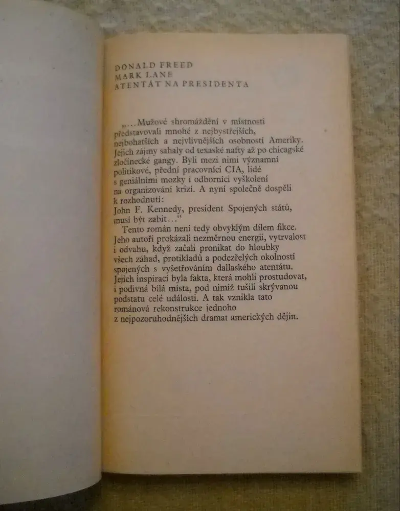 Donald Freed, Mark Lane - Atentát na presidenta - 1974