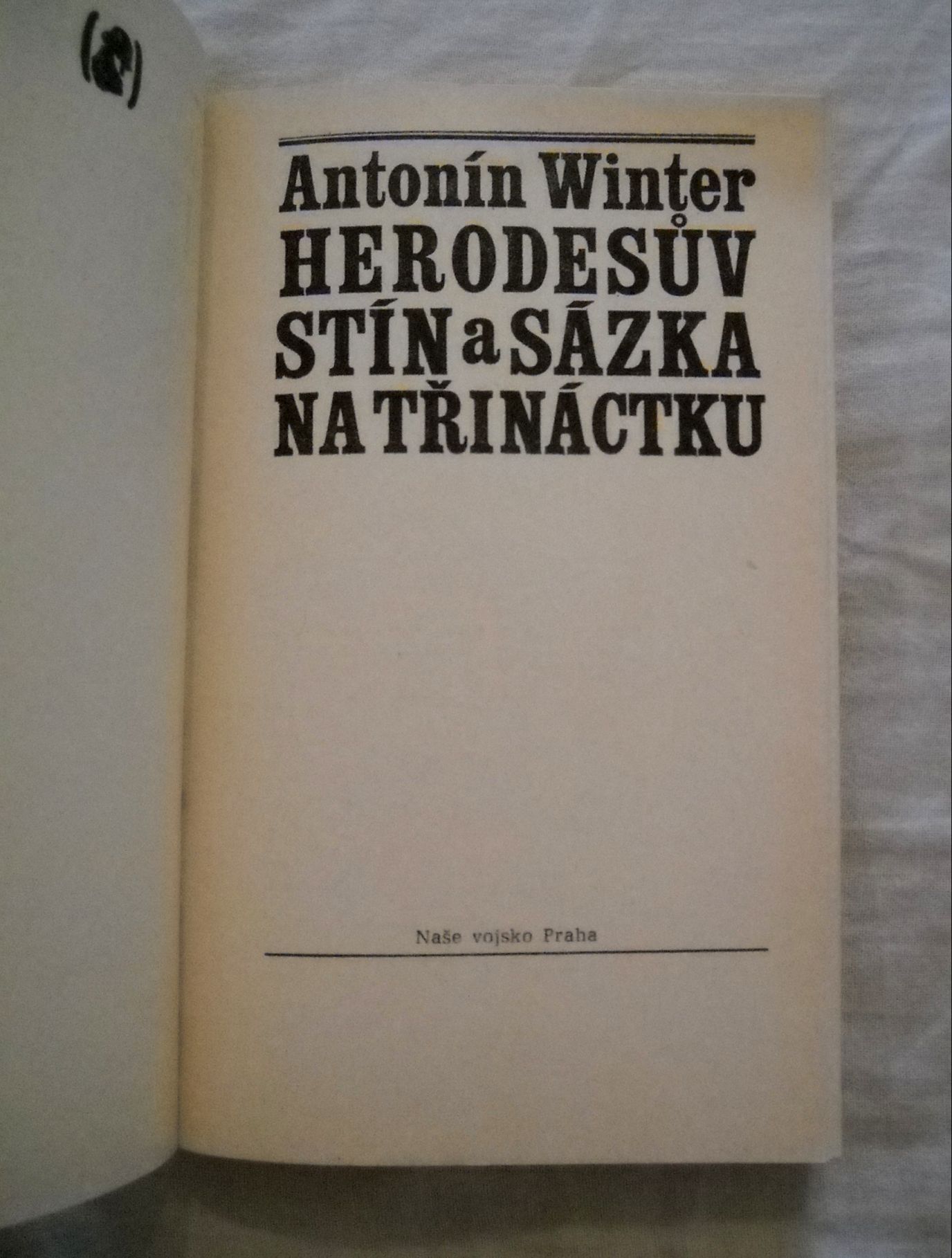 Antonín Winter - Herodesův stín a Sázka na třináctku - NV 1973