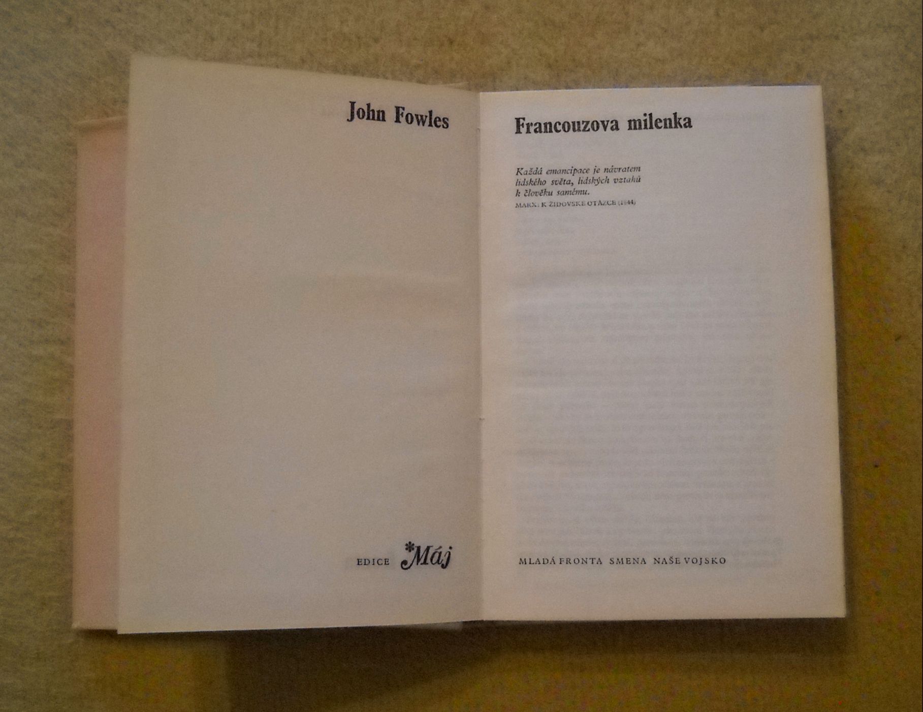 John Fowles - Francouzova milenka - Mf 1976