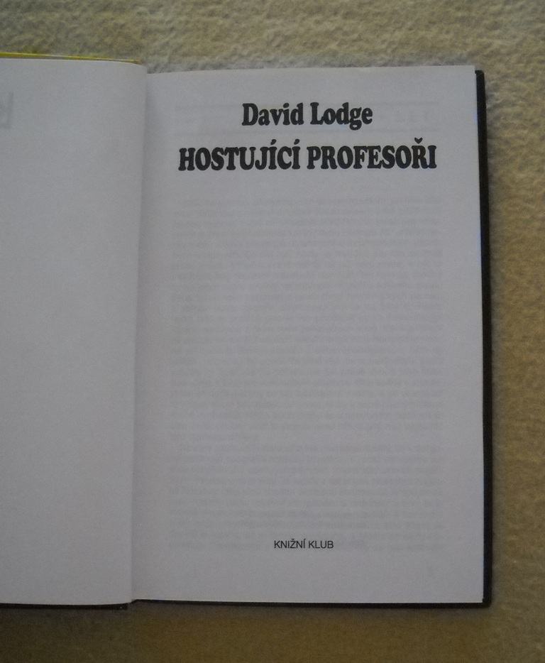David Lodge - Hostující profesoři - KK 1993