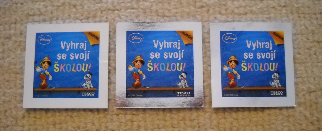 Sběratelská kartička Tesco Disney pohádky - kupon s kódem
