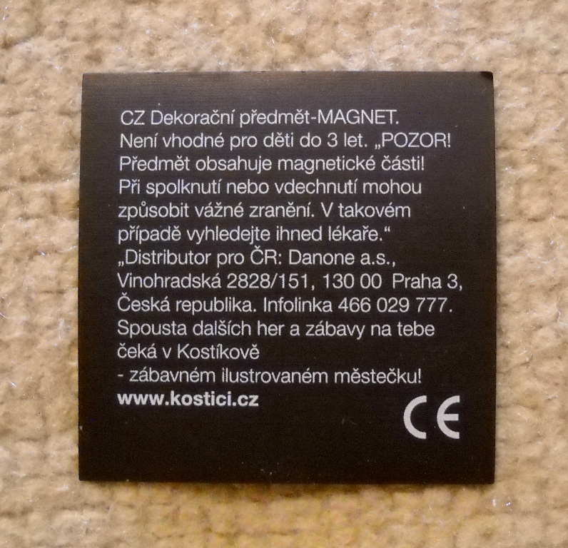 Sběratelská magnetka řada Kostíci dopravní značky - Stezka pro cyklisty