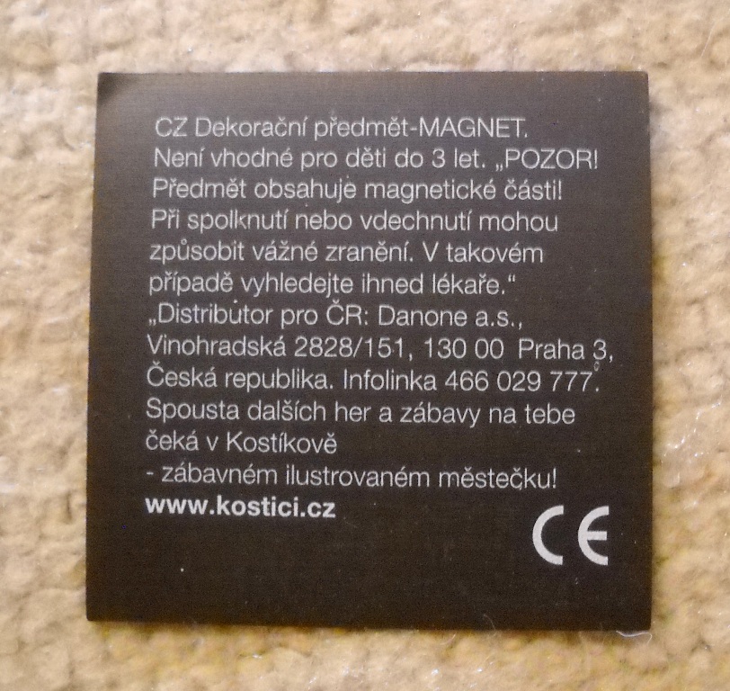 Sběratelská magnetka řada Kostíci dopravní značky - Zákaz vjezdu jízdních kol