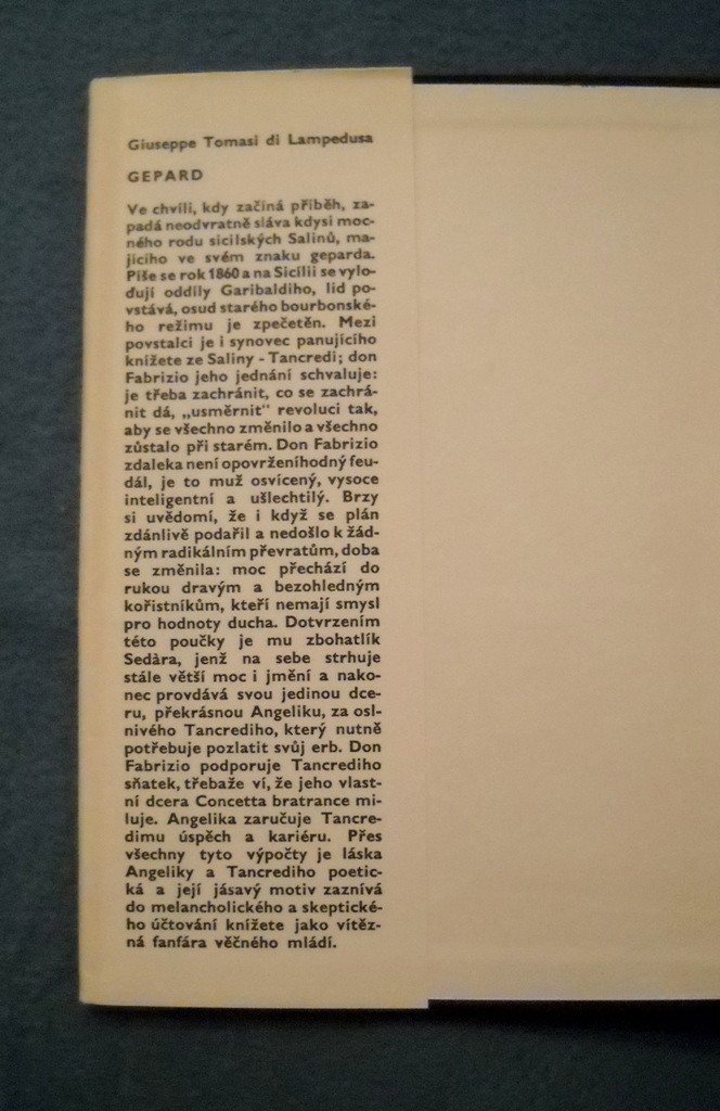 Giuseppe Tomasi di Lampedusa - Gepard - Odeon 1968