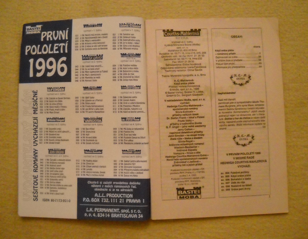 Hedwiga Courths-Mahlerová - Když srdce pláče - MoBa 1996