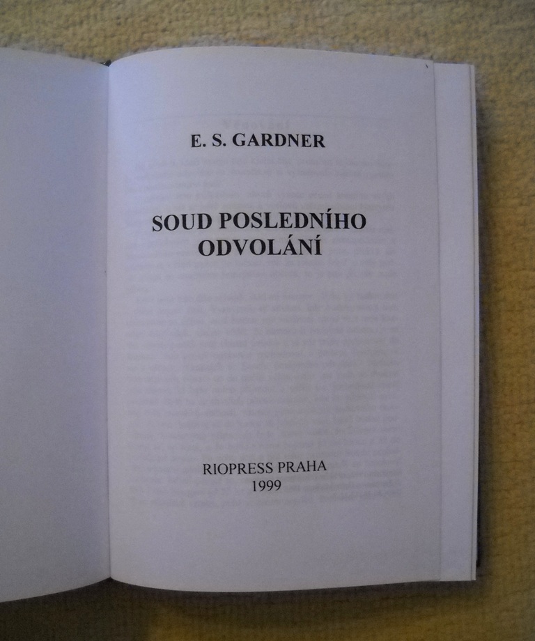 Erle Stanley Gardner - Soud posledního odvolání - 1999