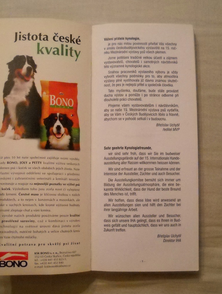 Mezinárodní výstava psů všech plemen - České Budějovice 2002