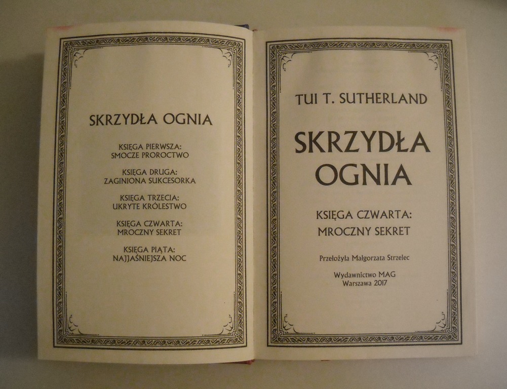 Tui T. Sutherland - Skrzydła ognia sv. 4 - Mroczny sekret - 2017