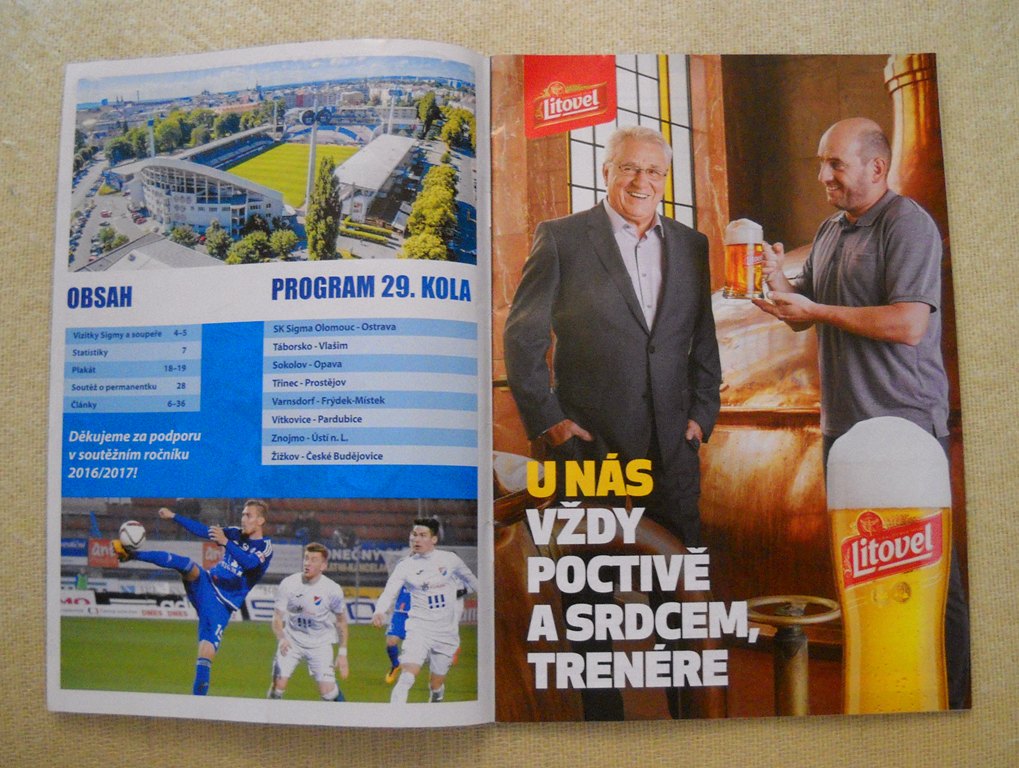 SK Sigma Olomouc Bulletin 14 - 2017 - 29. kolo FC Baník Ostrava
