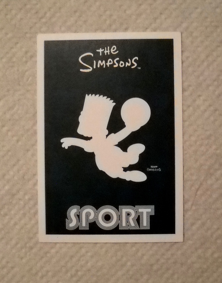 Sběratelská kartička The Simpsons ze série Sport číslo 28/144