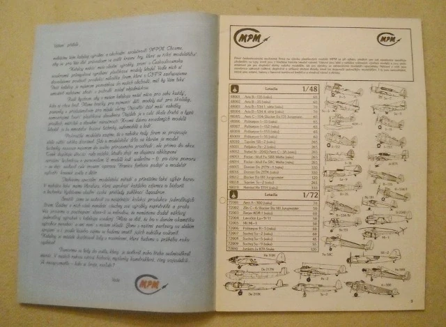 MPM - Katalog 1992 - značkový katalog plastikových modelů