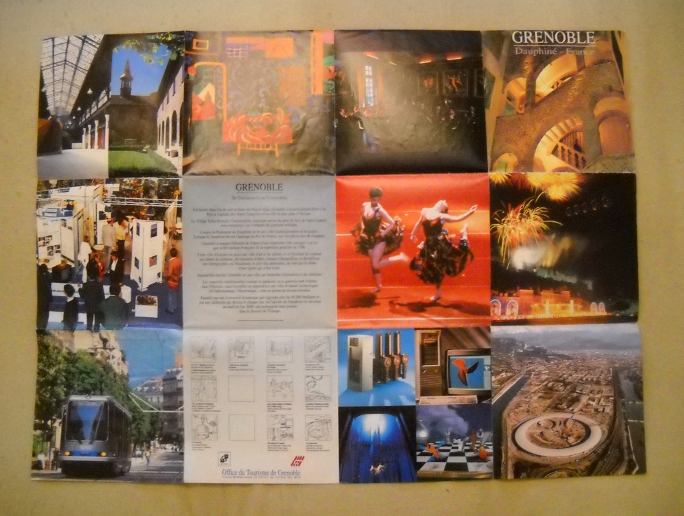Plakát Grenoble Dauphiné France - barevný skládaný propagační plakát