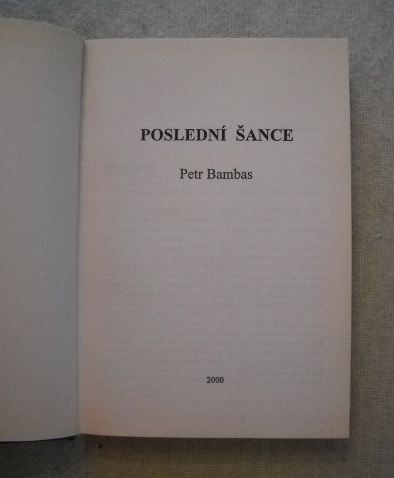 Petr Bambas - Jedinečná šance - Kokos 2000